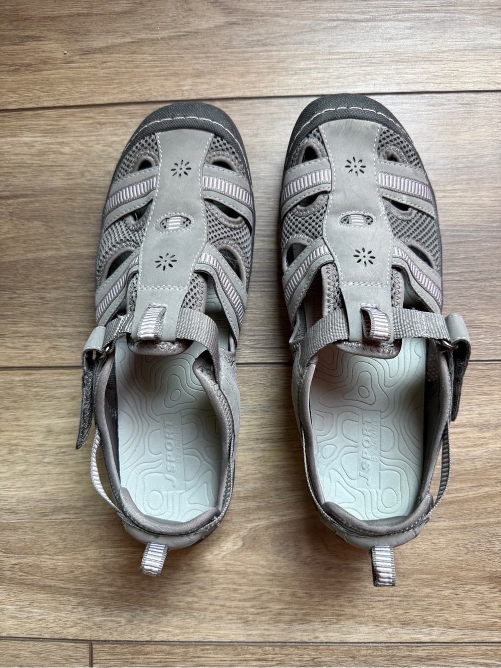 JSport by Jambu Gray and Lavender Sport Sandals
